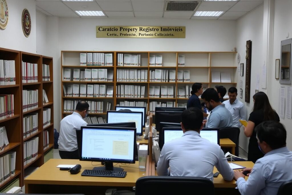 Brazilian property registry office (Cartório de Registro de Imóveis) where real estate transactions are recorded Brazilian property registry office (Cartório de Registro de Imóveis) where real estate transactions are recorded