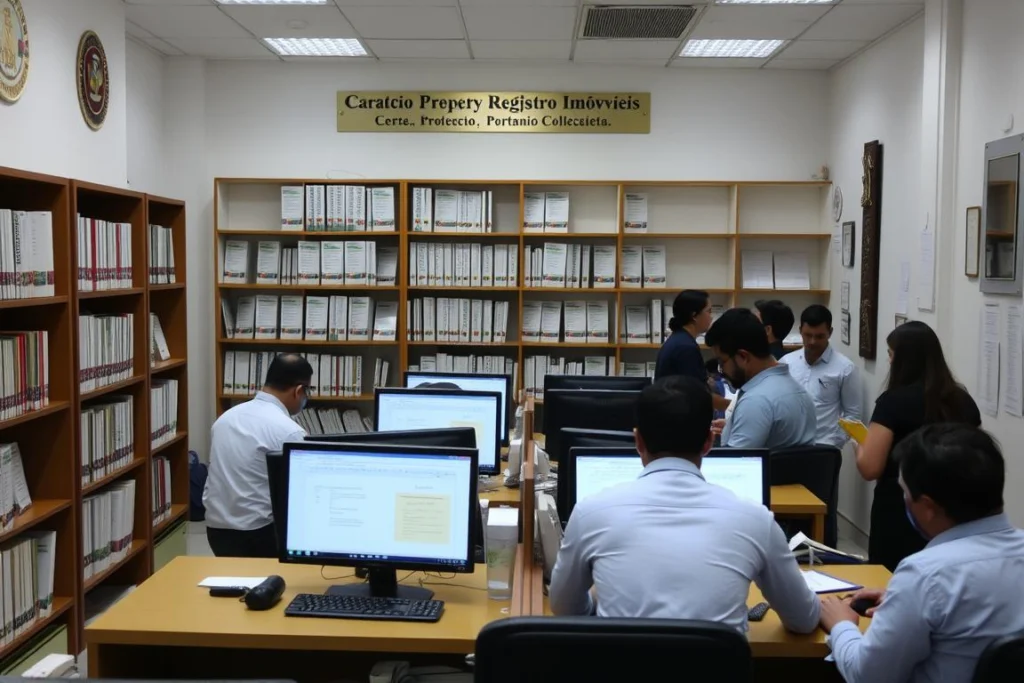 Brazilian property registry office (Cartório de Registro de Imóveis) where real estate transactions are recorded Brazilian property registry office (Cartório de Registro de Imóveis) where real estate transactions are recorded