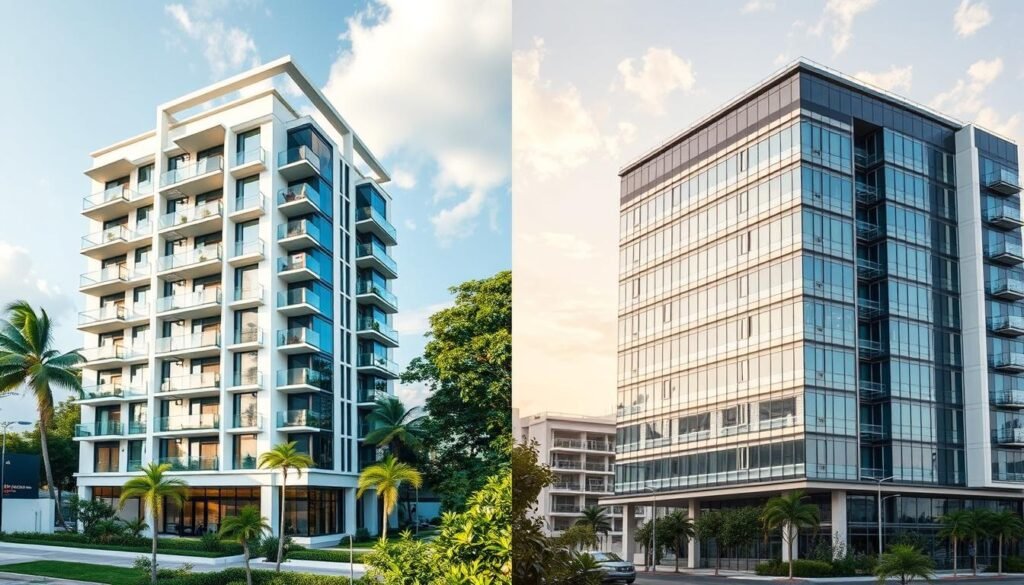 Comparação entre imóveis residenciais e comerciais no Brasil Comparação entre imóveis residenciais e comerciais no Brasil