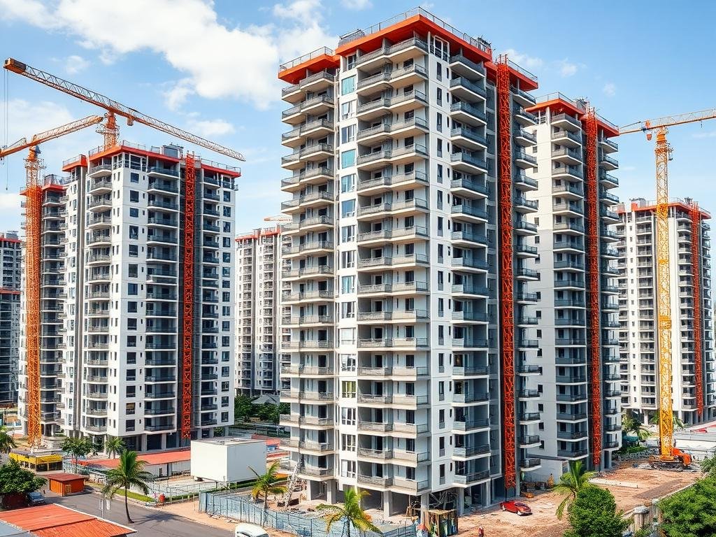 Imóveis na planta em construção, representando o melhor lugar para investir em imóveis no Brasil Imóveis na planta em construção, representando o melhor lugar para investir em imóveis no Brasil