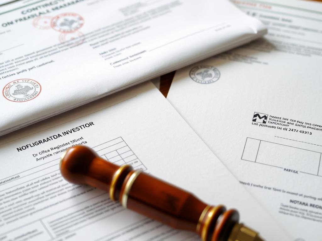 Legal documents required for property investment in Brazil showing contracts and registration forms Legal documents required for property investment in Brazil showing contracts and registration forms