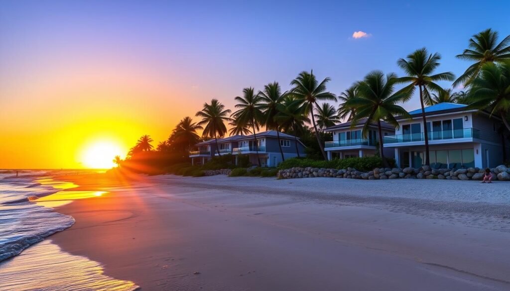 Sunset view of Brazilian beachfront property investment where to invest Brazil property Sunset view of Brazilian beachfront property investment where to invest Brazil property