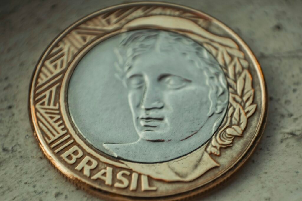 gold and silver Brasil coin gold and silver Brasil coin