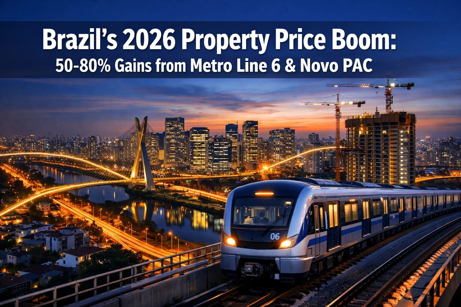 Brazil's 2026 Property Price Boom: Top Neighborhoods Poised for 50-80% Gains Driven by Metro Line 6 and Novo PAC