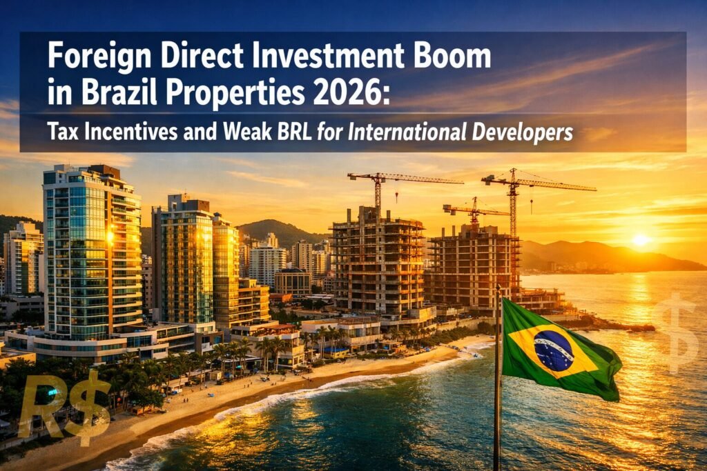 Foreign Direct Investment Boom in Brazil Properties 2026: Tax Incentives and Weak BRL for International Developers