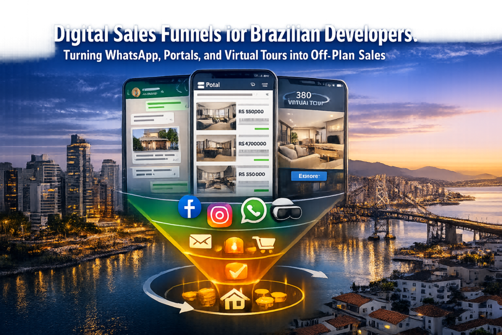 Digital Sales Funnels for Brazilian Developers: Turning WhatsApp, Portals, and Virtual Tours into Off-Plan Sales