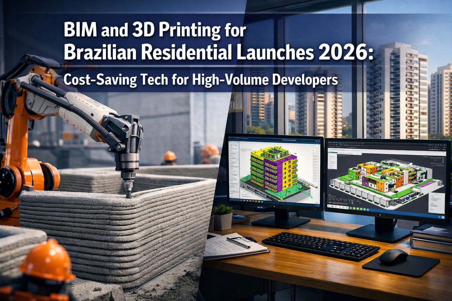 BIM and 3D Printing for Brazilian Residential Launches 2026: Cost-Saving Tech for High-Volume Developers