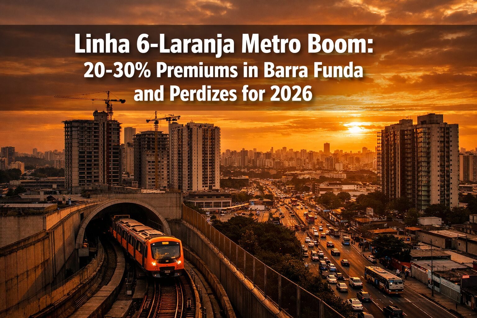 Linha 6-Laranja Metro Boom: 20-30% Premiums in Barra Funda and Perdizes for 2026 São Paulo Developers