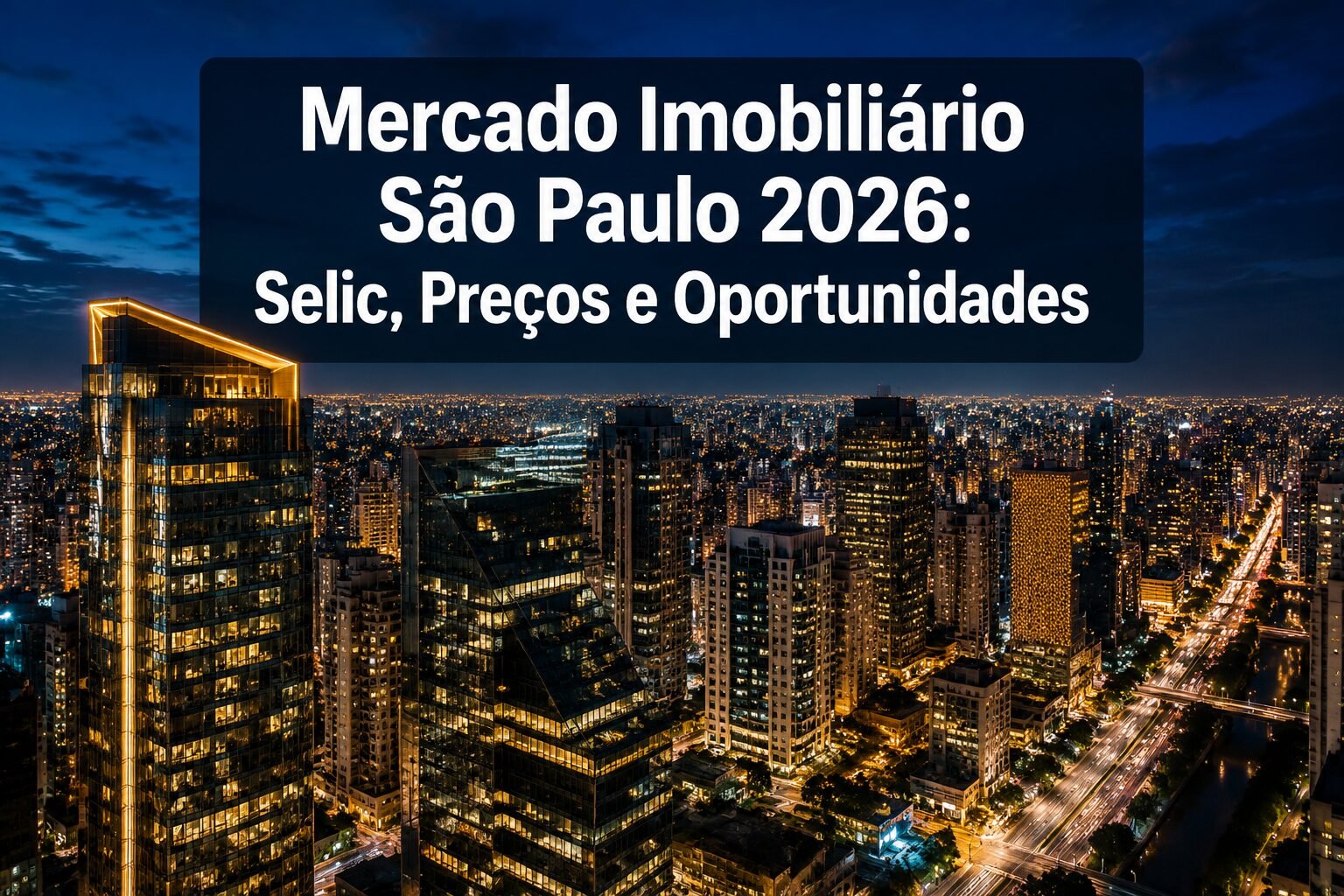Mercado imobiliário São Paulo 2026 taxa Selic preços imóveis