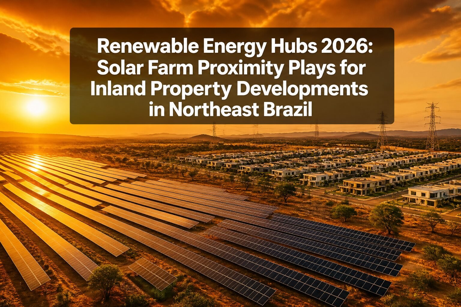 Renewable Energy Hubs 2026: Solar Farm Proximity Plays for Inland Property Developments in Northeast Brazil