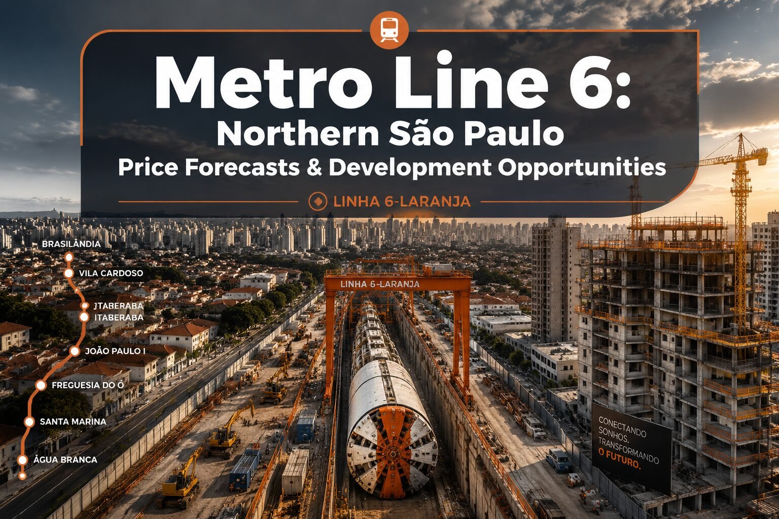 Metro Line 6 Impact on Northern São Paulo Neighborhoods: 5-Year Price Forecasts and Development Opportunities