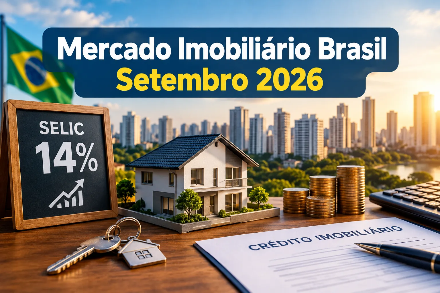 Mercado Imobiliário Brasil Setembro 2026: Selic 14% e Crédito Imobiliário em Expansão